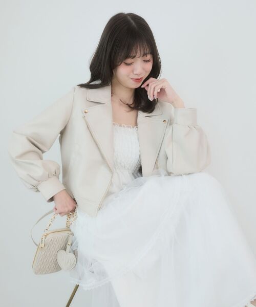 MAJESTIC LEGON / マジェスティックレゴン その他アウター | Ladyショートライダース | 詳細3