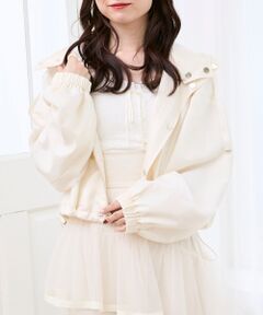 MAJESTIC LEGON / マジェスティックレゴン ブルゾン | サテンショートフードブルゾン