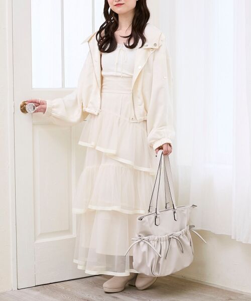 MAJESTIC LEGON / マジェスティックレゴン ブルゾン | サテンショートフードブルゾン | 詳細1