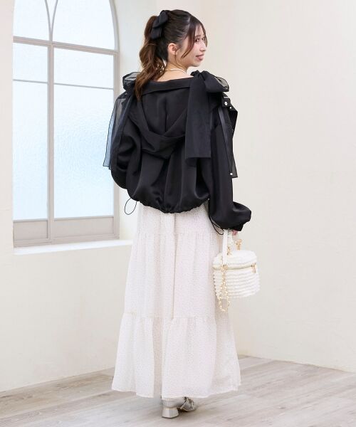 MAJESTIC LEGON / マジェスティックレゴン ブルゾン | サテンショートフードブルゾン | 詳細18