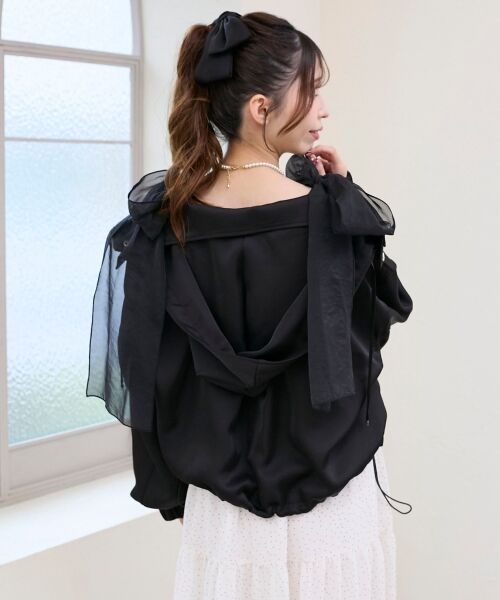 MAJESTIC LEGON / マジェスティックレゴン ブルゾン | サテンショートフードブルゾン | 詳細21