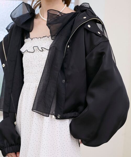 MAJESTIC LEGON / マジェスティックレゴン ブルゾン | サテンショートフードブルゾン | 詳細22