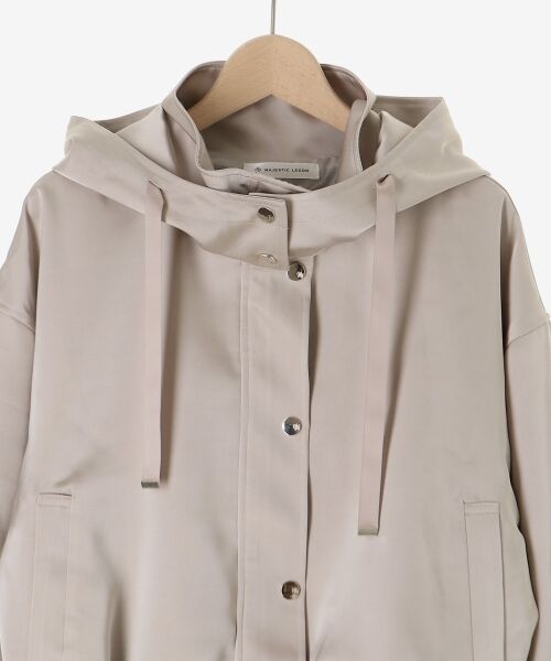 MAJESTIC LEGON / マジェスティックレゴン ブルゾン | サテンショートフードブルゾン | 詳細27