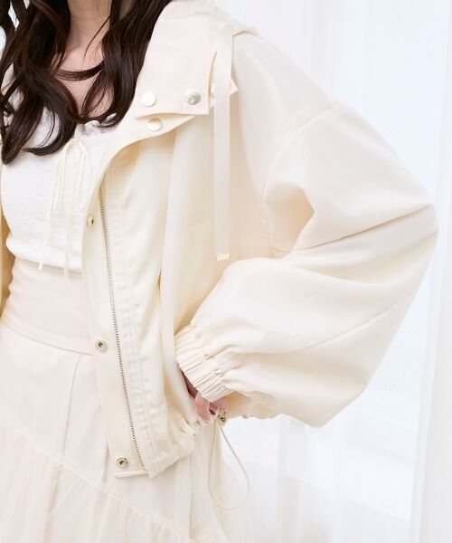 MAJESTIC LEGON / マジェスティックレゴン ブルゾン | サテンショートフードブルゾン | 詳細7