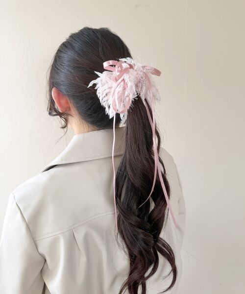 MAJESTIC LEGON / マジェスティックレゴン ヘアゴム・シュシュ | ふわふわシュシュ（ピンク）
