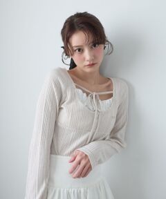 MAJESTIC LEGON / マジェスティックレゴン カットソー | リボンレイヤードライクトップス