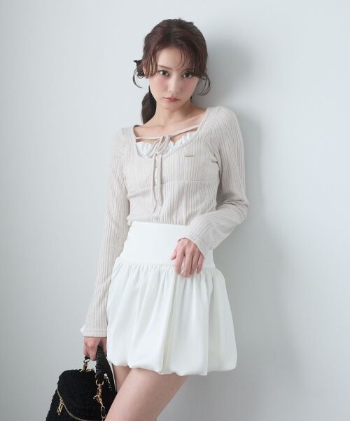 MAJESTIC LEGON / マジェスティックレゴン カットソー | リボンレイヤードライクトップス | 詳細13