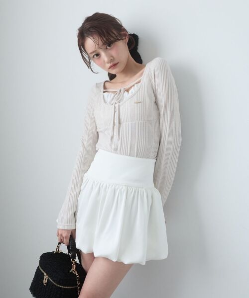 MAJESTIC LEGON / マジェスティックレゴン カットソー | リボンレイヤードライクトップス | 詳細14