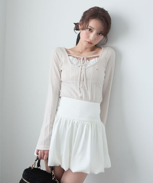 MAJESTIC LEGON / マジェスティックレゴン カットソー | リボンレイヤードライクトップス | 詳細16