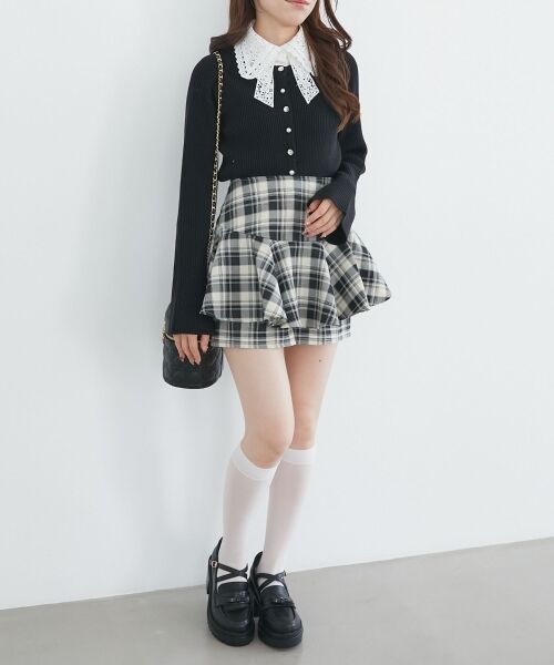 MAJESTIC LEGON / マジェスティックレゴン カーディガン・ボレロ | リボンレース襟ニットカーディガン | 詳細22