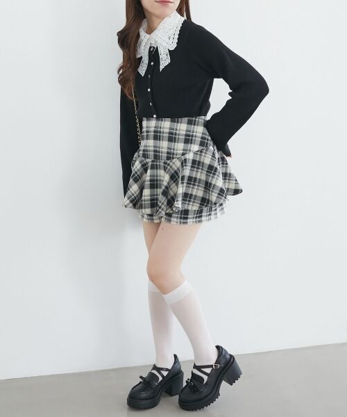 MAJESTIC LEGON / マジェスティックレゴン カーディガン・ボレロ | リボンレース襟ニットカーディガン | 詳細23