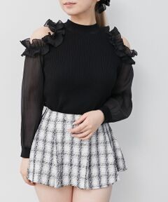 MAJESTIC LEGON / マジェスティックレゴン ニット・セーター | リボンセットシアーフリルニット