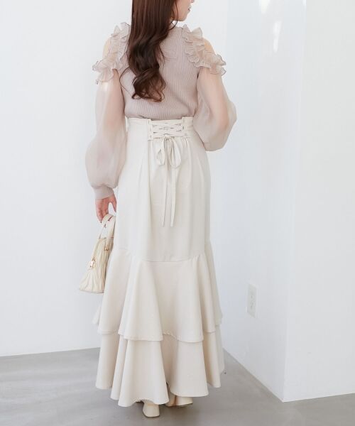 MAJESTIC LEGON / マジェスティックレゴン ニット・セーター | リボンセットシアーフリルニット | 詳細10