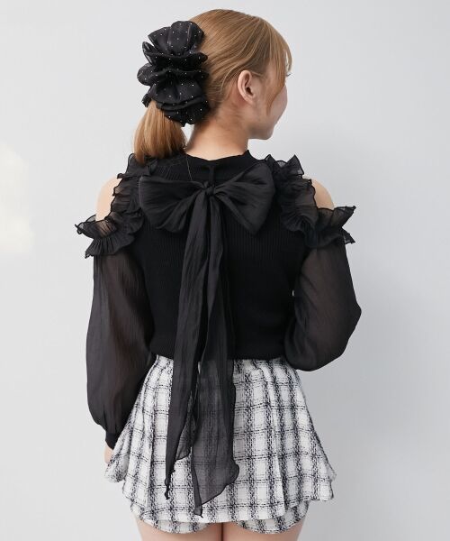 MAJESTIC LEGON / マジェスティックレゴン ニット・セーター | リボンセットシアーフリルニット | 詳細18