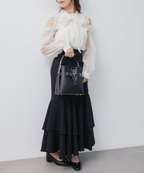 MAJESTIC LEGON / マジェスティックレゴン ニット・セーター | リボンセットシアーフリルニット | 詳細2