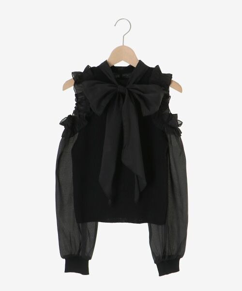 MAJESTIC LEGON / マジェスティックレゴン ニット・セーター | リボンセットシアーフリルニット | 詳細21