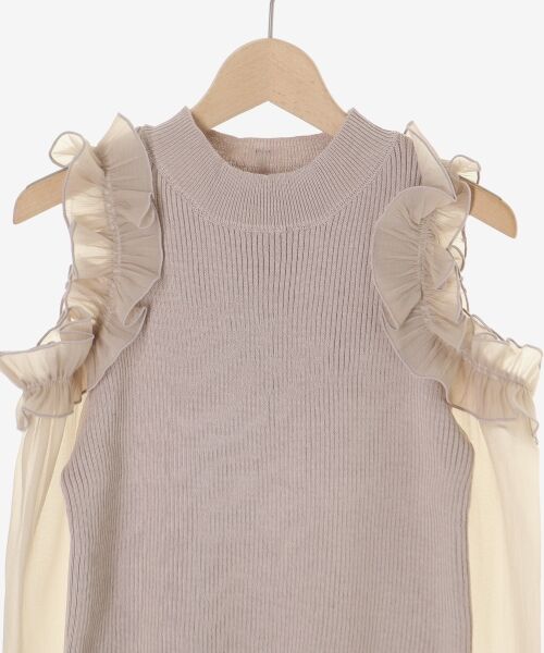 MAJESTIC LEGON / マジェスティックレゴン ニット・セーター | リボンセットシアーフリルニット | 詳細23