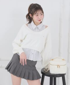 MAJESTIC LEGON / マジェスティックレゴン ニット・セーター | フリルノースリシャツセットニット