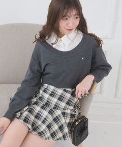 MAJESTIC LEGON / マジェスティックレゴン ニット・セーター | フリルノースリシャツセットニット