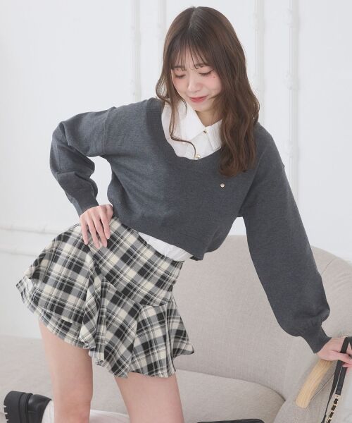 MAJESTIC LEGON / マジェスティックレゴン ニット・セーター | フリルノースリシャツセットニット | 詳細17