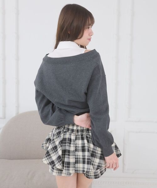 MAJESTIC LEGON / マジェスティックレゴン ニット・セーター | フリルノースリシャツセットニット | 詳細20