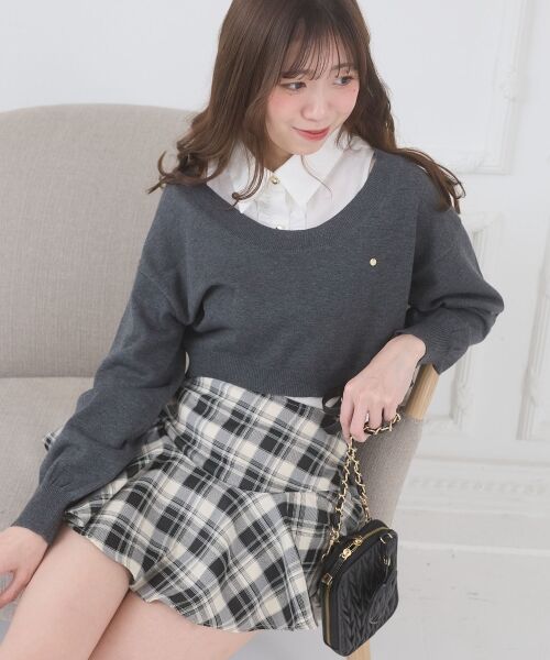 MAJESTIC LEGON / マジェスティックレゴン ニット・セーター | フリルノースリシャツセットニット | 詳細21