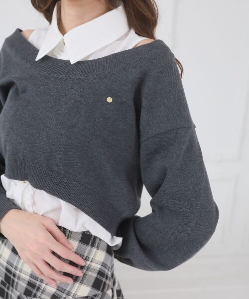 MAJESTIC LEGON / マジェスティックレゴン ニット・セーター | フリルノースリシャツセットニット | 詳細22