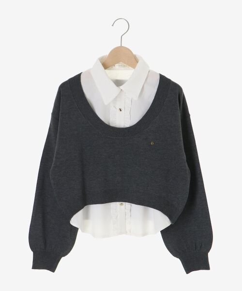 MAJESTIC LEGON / マジェスティックレゴン ニット・セーター | フリルノースリシャツセットニット | 詳細26