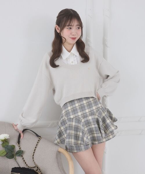 MAJESTIC LEGON / マジェスティックレゴン ニット・セーター | フリルノースリシャツセットニット | 詳細7