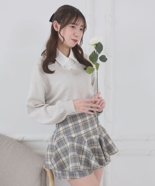 MAJESTIC LEGON / マジェスティックレゴン ニット・セーター | フリルノースリシャツセットニット | 詳細8