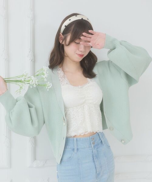 MAJESTIC LEGON / マジェスティックレゴン カーディガン・ボレロ | クローバーボタンUVカットカーデ | 詳細26