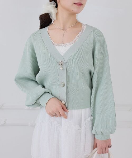 MAJESTIC LEGON / マジェスティックレゴン カーディガン・ボレロ | クローバーボタンUVカットカーデ | 詳細29