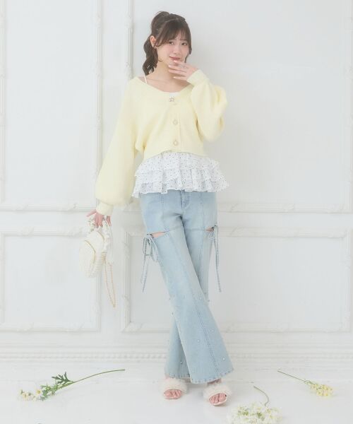 MAJESTIC LEGON / マジェスティックレゴン カーディガン・ボレロ | クローバーボタンUVカットカーデ | 詳細8