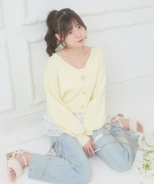 MAJESTIC LEGON / マジェスティックレゴン カーディガン・ボレロ | クローバーボタンUVカットカーデ | 詳細9