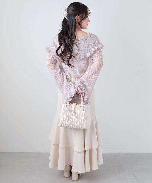 MAJESTIC LEGON / マジェスティックレゴン カーディガン・ボレロ | キャミセットビッグカラーフリルカーデ | 詳細30