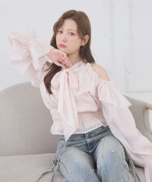 MAJESTIC LEGON / マジェスティックレゴン シャツ・ブラウス | アメスリフリルリボンブラウス | 詳細16