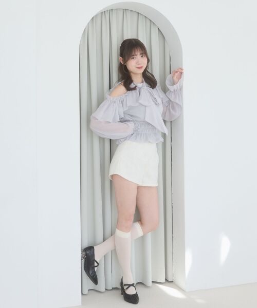 MAJESTIC LEGON / マジェスティックレゴン シャツ・ブラウス | アメスリフリルリボンブラウス | 詳細17