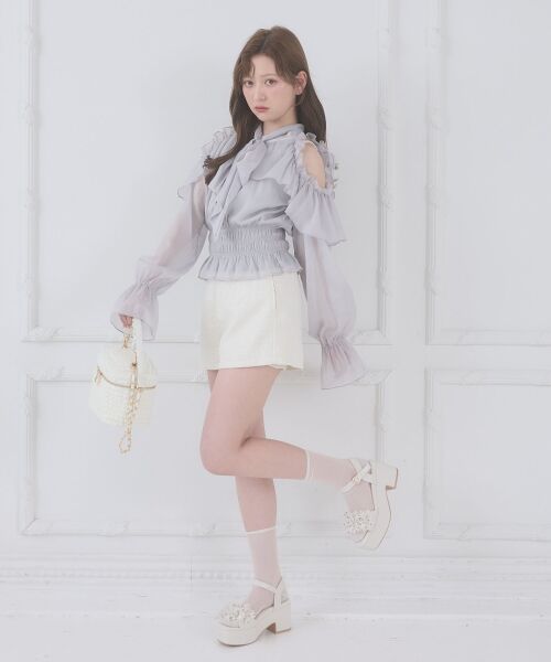 MAJESTIC LEGON / マジェスティックレゴン シャツ・ブラウス | アメスリフリルリボンブラウス | 詳細20