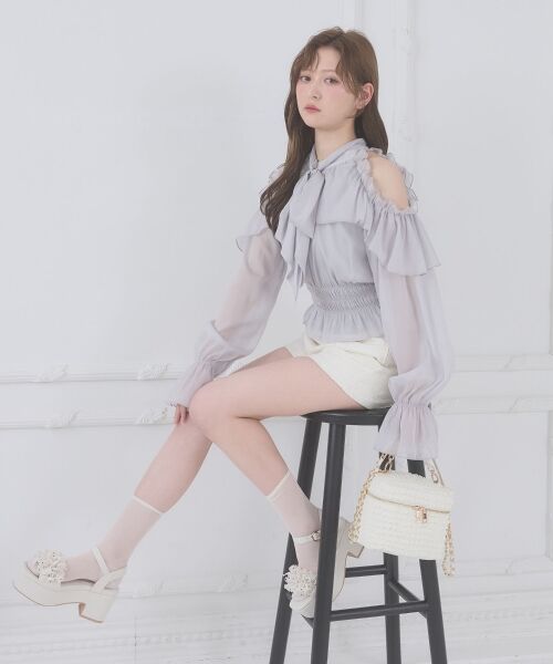 MAJESTIC LEGON / マジェスティックレゴン シャツ・ブラウス | アメスリフリルリボンブラウス | 詳細22