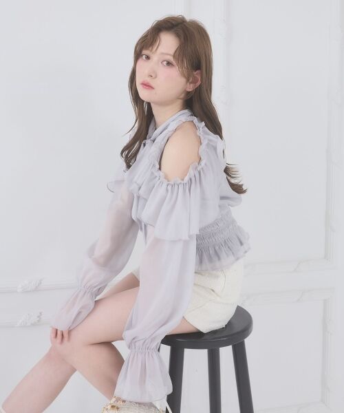 MAJESTIC LEGON / マジェスティックレゴン シャツ・ブラウス | アメスリフリルリボンブラウス | 詳細23
