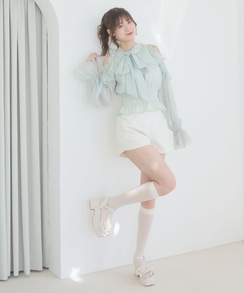 MAJESTIC LEGON / マジェスティックレゴン シャツ・ブラウス | アメスリフリルリボンブラウス | 詳細25
