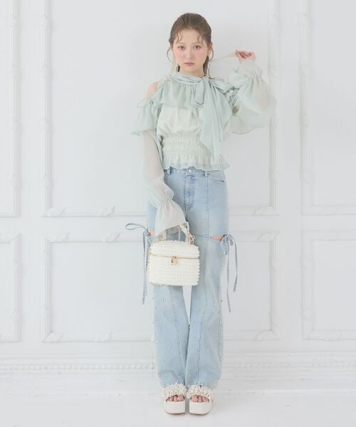 MAJESTIC LEGON / マジェスティックレゴン シャツ・ブラウス | アメスリフリルリボンブラウス | 詳細28