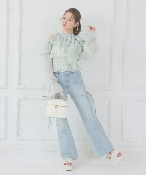 MAJESTIC LEGON / マジェスティックレゴン シャツ・ブラウス | アメスリフリルリボンブラウス | 詳細29