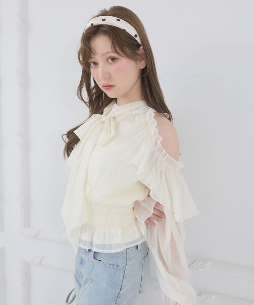 MAJESTIC LEGON / マジェスティックレゴン シャツ・ブラウス | アメスリフリルリボンブラウス | 詳細7