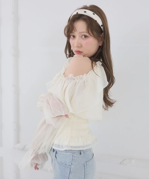 MAJESTIC LEGON / マジェスティックレゴン シャツ・ブラウス | アメスリフリルリボンブラウス | 詳細8