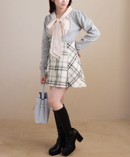 MAJESTIC LEGON / マジェスティックレゴン ミニ・ひざ丈スカート | ボックスプリーツフレアミニスカパン | 詳細2