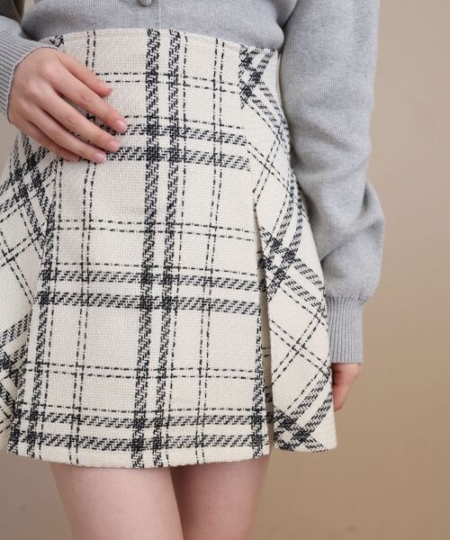 MAJESTIC LEGON / マジェスティックレゴン ミニ・ひざ丈スカート | ボックスプリーツフレアミニスカパン | 詳細7