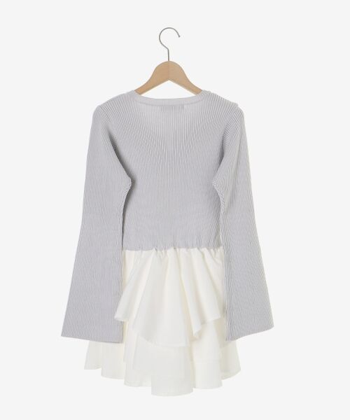 MAJESTIC LEGON / マジェスティックレゴン ミニ丈・ひざ丈ワンピース | ニットドッキングティアードミニワンピ | 詳細28