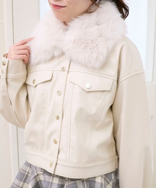 MAJESTIC LEGON / マジェスティックレゴン ブルゾン | 2wayフェイクファーカラーブルゾン | 詳細20