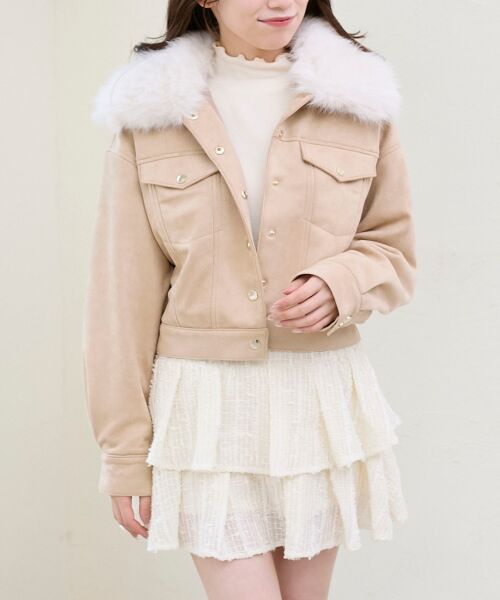 MAJESTIC LEGON / マジェスティックレゴン ブルゾン | 2wayフェイクファーカラーブルゾン | 詳細24